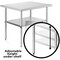 KUTLER Stainless Steel Table, NSF Heavy Duty Commercial Kitchen Prep and Work Table with Undershelf for Restaurant, Hotel, Home